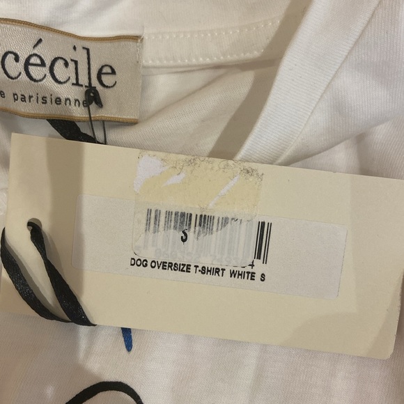 ETRE CECILE PRESQUE PARISIENNE | Size S | white oversized graphic tshirt - Picture 8 of 11